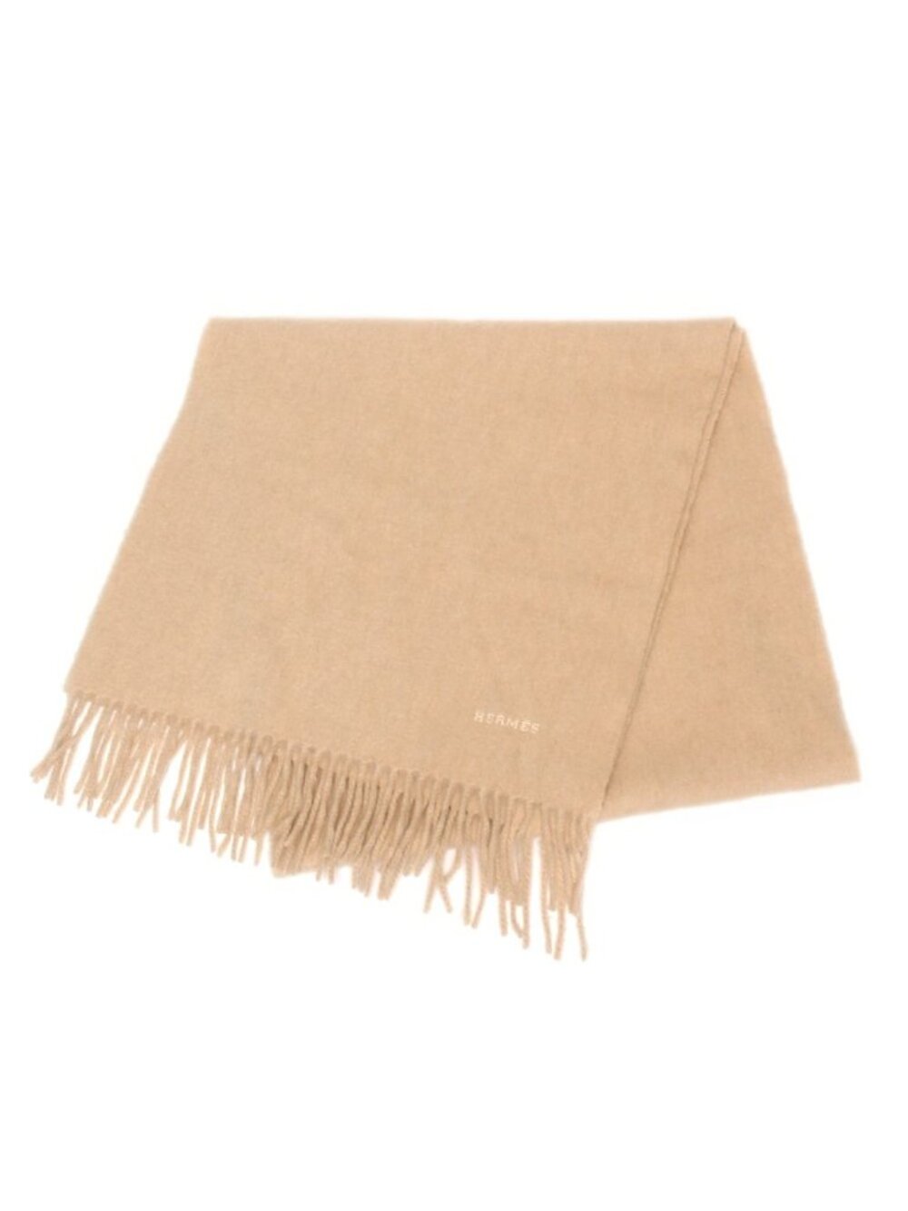 Hermes Scarf Cashmere Uni Brode - Picture 2 of 5